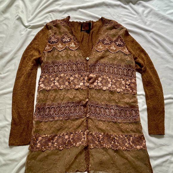 Lianne Barnes Long Lace Cardigan - Picture 3 of 8